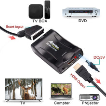 Carica l'immagine nel visualizzatore di Gallery, AMANKA Convertitore SCART a HDMI Adattatore to HDMI, - Ilgrandebazar