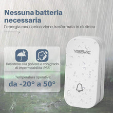 Carica l'immagine nel visualizzatore di Gallery, YISSVIC Campanello Senza Fili No Batteria Necessaria Wireless... - Ilgrandebazar