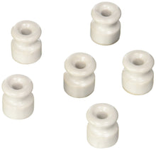 Carica l'immagine nel visualizzatore di Gallery, Merlotti 40.406 Isolatori per Cavi Trecciati, 6 pezzi Bianco - Ilgrandebazar