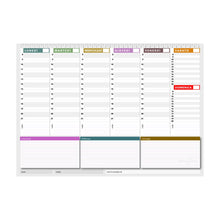 Carica l'immagine nel visualizzatore di Gallery, Planner settimanale da scrivania 42x30 - agenda 450x320, stampa a colori