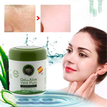 Carica l'immagine nel visualizzatore di Gallery, Gel idratante 100% naturale di Aloe Vera 500 ml per pelli 500ml., verde