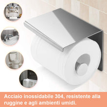 Carica l'immagine nel visualizzatore di Gallery, Yissvic Porta Carta Igienica Portarotolo Acciaio Inox 304 spesso - Ilgrandebazar