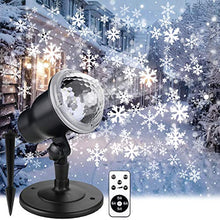 Carica l'immagine nel visualizzatore di Gallery, Proiettore Luci Natale con Fiocco di Neve, Proiettore Natale Esterno ed Interno IP65 con Telecomando,Decorazioni Natalizie per la Casa,Adatto per Natale,Compleanno, Capodanno