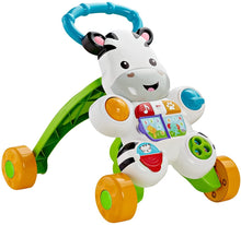 Carica l'immagine nel visualizzatore di Gallery, Fisher-Price Zebra Primi Passi Spingibile, Giocattolo Elettronico Educativo con Musica e Suoni, per Camminare, per Bambini di 6 + Mesi, HBB66, Imballaggio Sostenibile