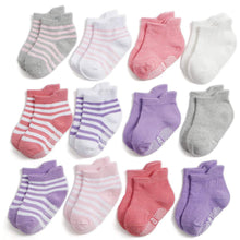 Carica l'immagine nel visualizzatore di Gallery, Yafane 12 Paia Calzini Bambini Cotone Neonati Ragazzi Antiscivolo (Bambina,... - Ilgrandebazar