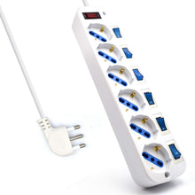 Carica l'immagine nel visualizzatore di Gallery, Ewent EW3930 Multipresa 6 prese bipasso ITA /Schuko con 6 int., Bianco - Ilgrandebazar