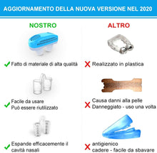 Carica l'immagine nel visualizzatore di Gallery, Dilatatore Nasale, Anti Russamento Dispositivo Russare Aiuta A Prevenire L'Apnea Del Russare E Del Sonno Scientifico Dilatatore Nasale Antirussamento
