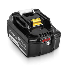 Carica l'immagine nel visualizzatore di Gallery, Powayup BL1850B Sostituzione per Makita Batteria 18V 5.0Ah BL1850 5.0Ah, Nero