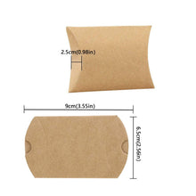 Carica l'immagine nel visualizzatore di Gallery, Naiocase 100pz. Cuscino di Bomboniere Scatole in Carta Kraft con Marrone - Ilgrandebazar
