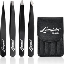 Carica l'immagine nel visualizzatore di Gallery, Pinzette per Sopracciglia, Nivlan Longivia 4 Pcs Pinzetta Sopracciglia Professionale...