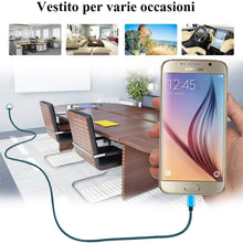 Carica l'immagine nel visualizzatore di Gallery, Aione Cavo Micro USB[3 Pezzi, 2m] Android Nylon Intrecciato Carica... - Ilgrandebazar