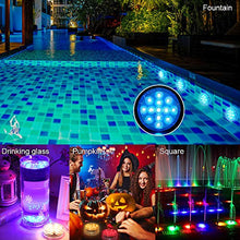 Carica l'immagine nel visualizzatore di Gallery, Jialisita Sommergibili LED Luci Piscina 13 Led Sommergibile 2 pezzi