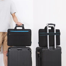 Carica l'immagine nel visualizzatore di Gallery, DOMISO 15.6 Pollici Borsa a Tracolla per Laptop Impermeabile Cartella Borsa Porta PC con Manico per 15.6" Lenovo Yoga Chromebook/ThinkPad T580/Asus ROG Zephyrus GX501/HP Pavilion 15/Acer Swift 3,Nero 15.6 Pollici Nero