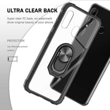 Carica l'immagine nel visualizzatore di Gallery, LeYi per Cover Huawei P30 Lite/ P30 Lite New Edition con Vetro Temperato [2 Pack],Trasparente Custodia Rigida Silicone con Anello Rinforzata Antiurto Bumper per Custodie Huawei P30 Lite Nero