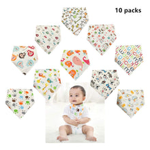 Carica l'immagine nel visualizzatore di Gallery, Goushy 10 Pezzi Bavaglini Neonato Bandana di 100% Cotone... - Ilgrandebazar