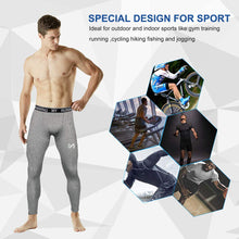 Carica l'immagine nel visualizzatore di Gallery, MEETYOO Leggings Uomo, Calzamaglie Sportive Pantaloni Fitness L, Grigio-2 - Ilgrandebazar