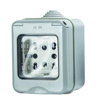 Carica l'immagine nel visualizzatore di Gallery, 4Box 4B H21 Contenitore Ip55 Completo di Presa Side, 250 V, Grigio - Ilgrandebazar