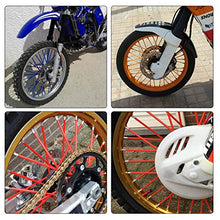 Carica l'immagine nel visualizzatore di Gallery, Copriraggi Moto Motocross 72 PCS Copri Raggi Spoke Skins Motociclo Rosso