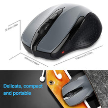 Carica l'immagine nel visualizzatore di Gallery, TECKNET PRO Mouse Senza Fili, 2600DPI, Durata delle batterie di 24 Grigio - Ilgrandebazar
