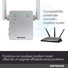 Carica l'immagine nel visualizzatore di Gallery, Netgear EX3700 Ripetitore WiFi AC750, Extender e 750 Mbps, Argento