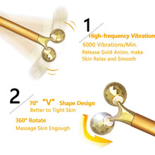 Carica l'immagine nel visualizzatore di Gallery, 2-IN-1 Beauty Bar Rullo massaggiatore viso 24k Golden Pulse, massaggiatore... - Ilgrandebazar