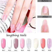 Carica l'immagine nel visualizzatore di Gallery, Gel per Unghie Ricostruzione Kit, Mysweety 8 Colorati Poly Gel professionale Rosa, con Unghie Finte/Pennello/Gel Chiodo Base/Top Coat/Soluzione Slip