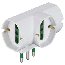 Carica l'immagine nel visualizzatore di Gallery, Vimar RI.00315.B Adattatore elettrico multiplo sfalsato verticale, 3 Bianco - Ilgrandebazar