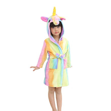 Carica l'immagine nel visualizzatore di Gallery, EuHigh - Accappatoio morbido con cappuccio, motivo: unicorno, unisex Pigiama... - Ilgrandebazar
