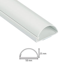 Carica l'immagine nel visualizzatore di Gallery, D-Line 1M5025W Canalina Coprifili, 1 m Lunghezza, Bianco, 50 1-metro, Bianco - Ilgrandebazar