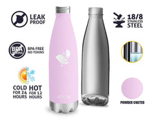 Carica l'immagine nel visualizzatore di Gallery, AORIN Doppia Bottiglia per Vuoto in Acciaio Inossidabile, 500ml, ciliegia - Ilgrandebazar