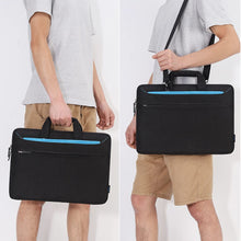 Carica l'immagine nel visualizzatore di Gallery, DOMISO 15.6 Pollici Borsa a Tracolla per Laptop Impermeabile Cartella Borsa Porta PC con Manico per 15.6" Lenovo Yoga Chromebook/ThinkPad T580/Asus ROG Zephyrus GX501/HP Pavilion 15/Acer Swift 3,Nero 15.6 Pollici Nero