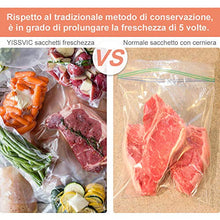 Carica l'immagine nel visualizzatore di Gallery, YISSVIC Sacchetti per Sottovuoto, 2 Rotoli 20x500 cm +2 28x500 cm...