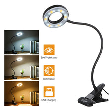Carica l'immagine nel visualizzatore di Gallery, Lampada con Pinza,Tomshine LED da Tavolo a Clip Collo Nero - Ilgrandebazar
