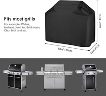 Carica l'immagine nel visualizzatore di Gallery, Velway Copertura Barbecue Telo Copri Barbecue Impermeabile 147 * 61 * 117cm per BBQ Grill Anti Polvere Neve Pioggia Feci di Uccelli Sole, Cover 210D Oxford per Barbecue