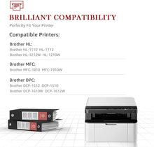 Carica l'immagine nel visualizzatore di Gallery, Toner Kingdom - 3 Cartucce Toner Compatibili per Brother TN1050 Sostituzione TN-1050 per Brother HL-1112 HL-1110 HL-1210W HL-1212W DCP-1510 DCP-1610W DCP-1612W DCP-1512 MFC-1810 MFC-1910W (3 nero) TN1050 3B