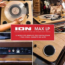 Carica l'immagine nel visualizzatore di Gallery, ION Audio Max LP - Giradischi Vinili a tre velocità con Casse, Legno Chiaro