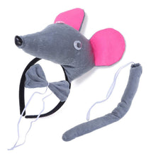 Carica l'immagine nel visualizzatore di Gallery, Set Cerchietto Con Orecchie Coda E Papillon Da Lupo Per Bambini 6-10 Anni... - Ilgrandebazar