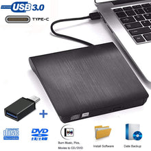Carica l'immagine nel visualizzatore di Gallery, iAmotus Masterizzatore Dvd USB 3.0, Nero - DVD Esterno 3.0 + Tipo-C port - Ilgrandebazar