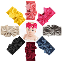 Carica l'immagine nel visualizzatore di Gallery, Makone Baby Stirnband, Stretchy Gestricktes Haarband Mit Bögen Pom Bun... - Ilgrandebazar