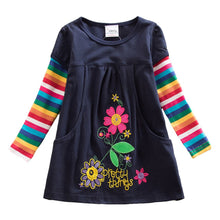 Carica l'immagine nel visualizzatore di Gallery, VIKITA Vestito Ricamo Floreale Manica Lunga Casuale Cotone Bambina L323 5T - Ilgrandebazar