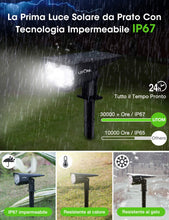 Carica l'immagine nel visualizzatore di Gallery, 12 LED Luci Solari Esterno, IP67 Luce Solare con 2 Modalità di 2 pezzi - Ilgrandebazar