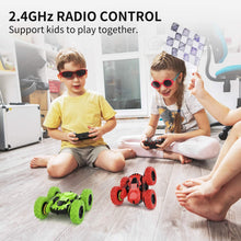 Carica l'immagine nel visualizzatore di Gallery, SGILE Ricaricabile Macchina Telecomandata per Bambini, 4WD Auto Telecomandata con Batteria Ricaricabile, RC Macchina Acronazia Rotazione a 360 Gradi Regalo Verde
