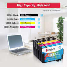 Carica l'immagine nel visualizzatore di Gallery, 603XL Cartucce Compatibili Epson 603 XL per Epson XP-3100 XP-4100 XP-2100 XP-2105 XP-3105 XP-4105 WF-2810 WF-2830 WF-2835 WF-2850, Confezione da 5 (2 Nero,1 Ciano,1 Magenta,1 Giallo)