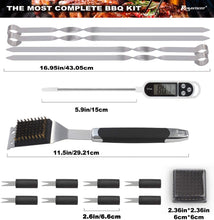 Carica l'immagine nel visualizzatore di Gallery, Romanticist 20pc Utensili Barbecue in Acciaio 44 x 8.8 x 19 cm, 20PCS - Ilgrandebazar