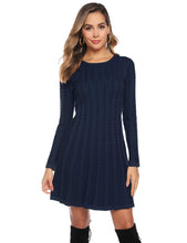 Carica l'immagine nel visualizzatore di Gallery, Hawiton Donna Abito in Maglia Girocollo Eleganti Maglione Manica Lunga... - Ilgrandebazar