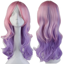 Carica l'immagine nel visualizzatore di Gallery, Parrucca Rosa/Viola Lunga Donna Capelli Lunghi Wig Parrucche Sintetiche per... - Ilgrandebazar