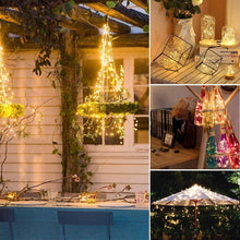Carica l'immagine nel visualizzatore di Gallery, AUOPLUS 33M 300LED Catena Luminosa Solare Luci Solari Esterno IP65 Impermeabili 8 modalità per Festa,Giardino,Natale,Halloween,Matrimoni,Patio,Cancello,Cortile[Classe di efficienza energetica A+++]