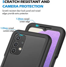 Carica l'immagine nel visualizzatore di Gallery, CENHUFO Cover Samsung Galaxy A32 4G, Antiurto Custodia Samsung Galaxy A32 4G, con Protezione dello Schermo Integrata, 360 gradi Trasparente Case Rugged Armor Bumper Cover per Samsung A32 4G 6,4” -Nero
