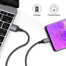 Carica l'immagine nel visualizzatore di Gallery, Cavo USB C, RAVIAD [4Pezzi, 0.5m 1m 2m 3m] Nylon 3m, Grigio - Ilgrandebazar