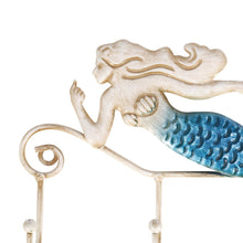 Carica l'immagine nel visualizzatore di Gallery, TOOARTS Appendiabiti da parete in ferro/Iron Mermaid Wall Hanger Blu E Oro - Ilgrandebazar